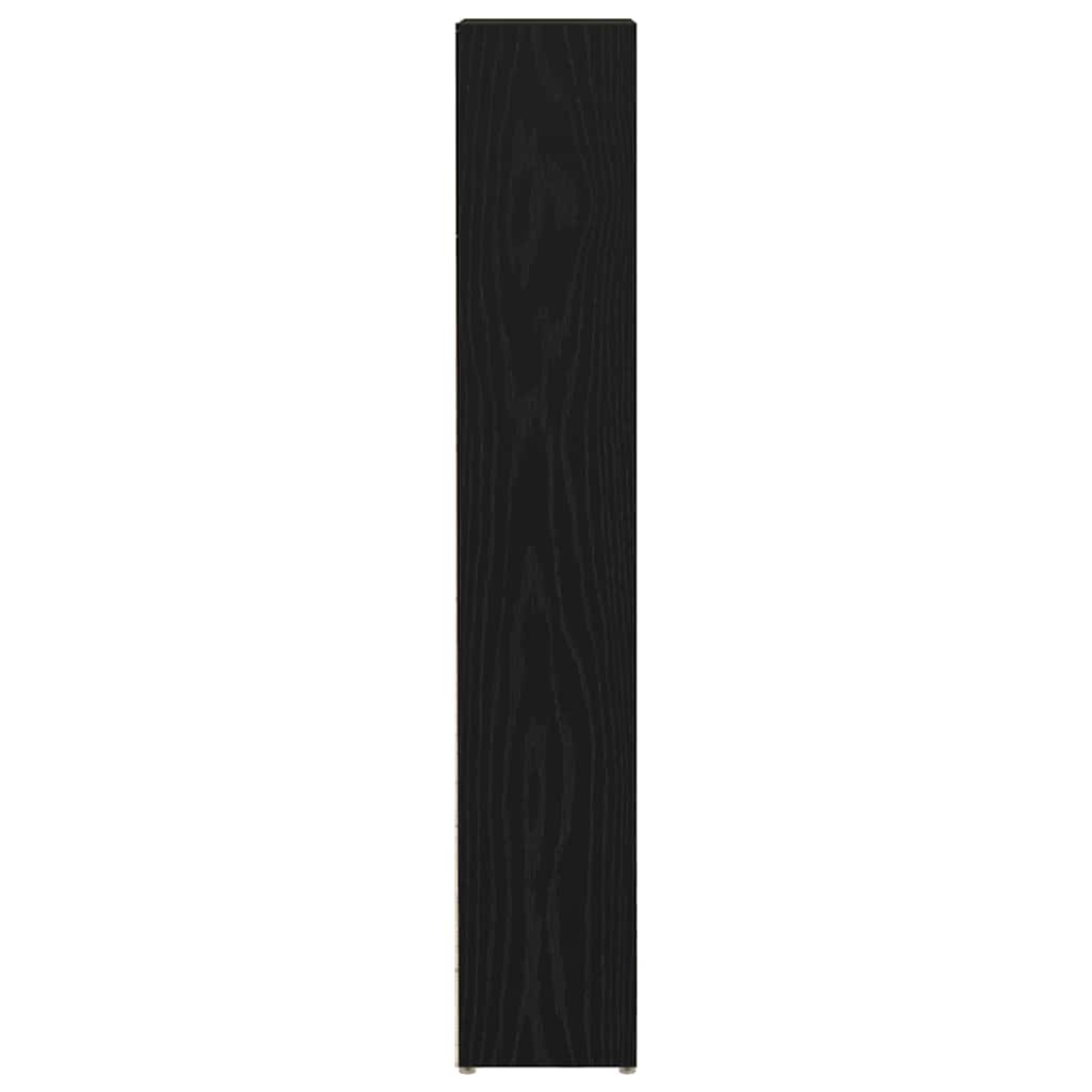 CD-kasten 2 st 21x16x93,5 cm spaanplaat zwart eikenkleurig