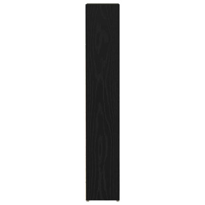 CD-kasten 2 st 21x16x93,5 cm spaanplaat zwart eikenkleurig
