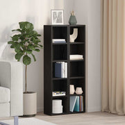 Cd-kasten 2 st 21x16x93,5 cm spaanplaat zwart eiken