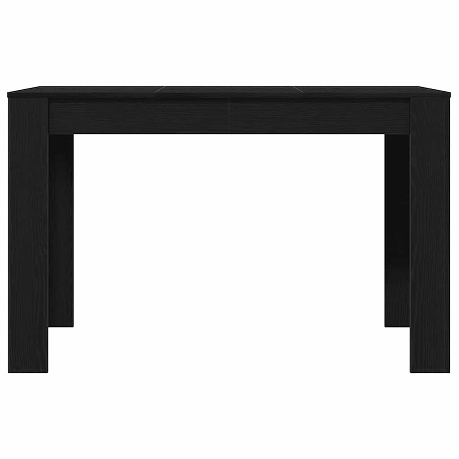 Eettafel 120x60x76 cm spaanplaat zwart eikenkleurig