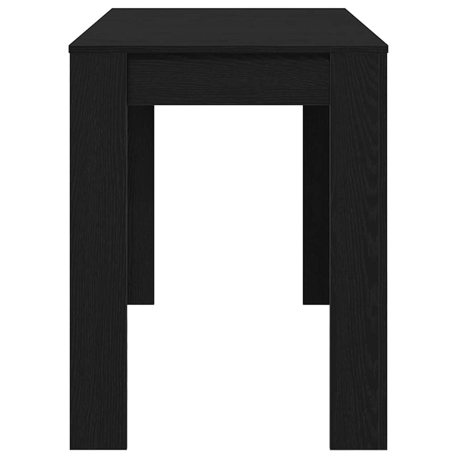 Eettafel 120x60x76 cm spaanplaat zwart eikenkleurig
