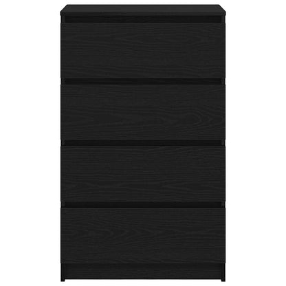 Dressoir 60x35x98,5 cm spaanplaat zwart eikenkleurig