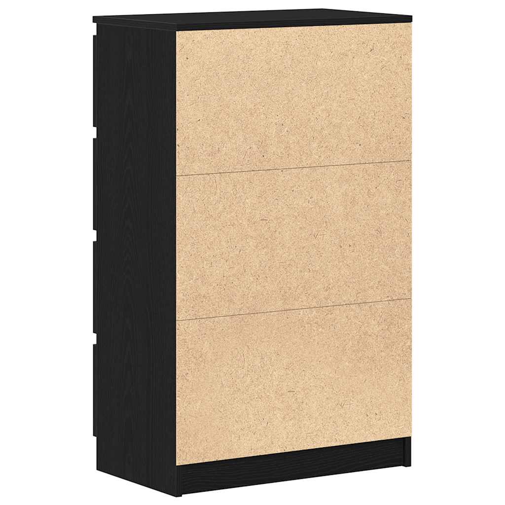 Dressoir 60x35x98,5 cm spaanplaat zwart eikenkleurig