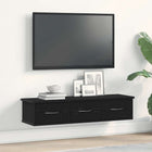 Wall cabinet 88x26x18.5 cm chipboard black oak effect