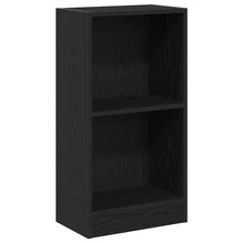 Boekenkast 40x24x76 cm spaanplaat zwart eikenkleurig