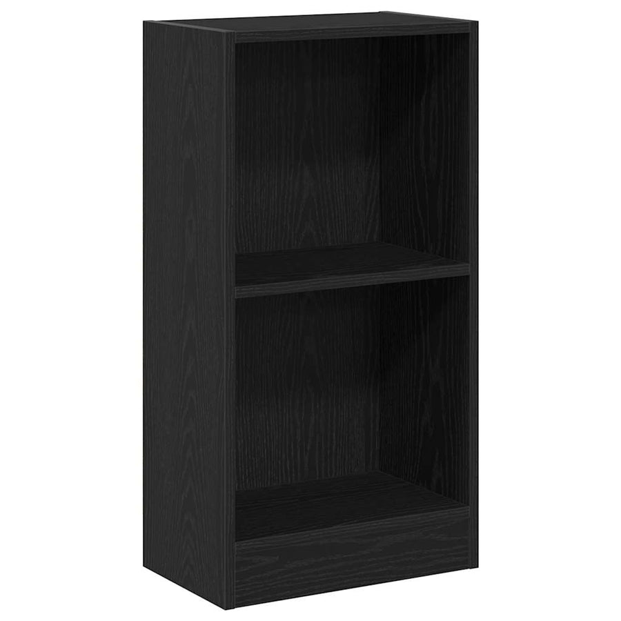 Boekenkast 40x24x76 cm spaanplaat zwart eikenkleurig