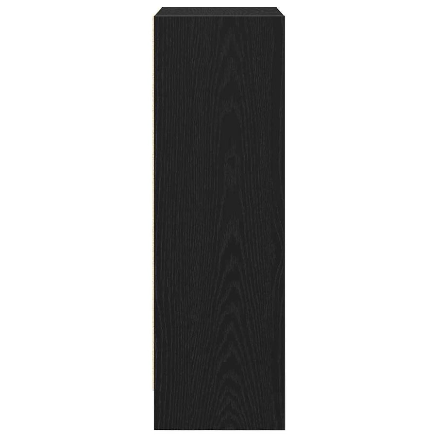 Boekenkast 40x24x76 cm spaanplaat zwart eikenkleurig