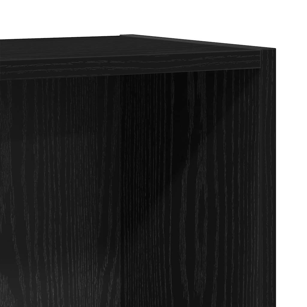 Boekenkast 40x24x76 cm spaanplaat zwart eikenkleurig
