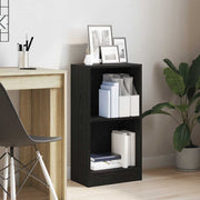 Bookcase 40x24x76 cm chipboard black oak-coloured