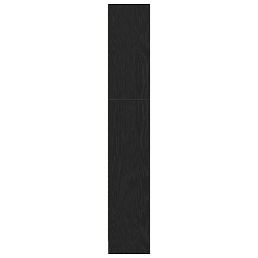 Boekenkast 4-laags 80x24x143 cm spaanplaat zwart eikenkleurig