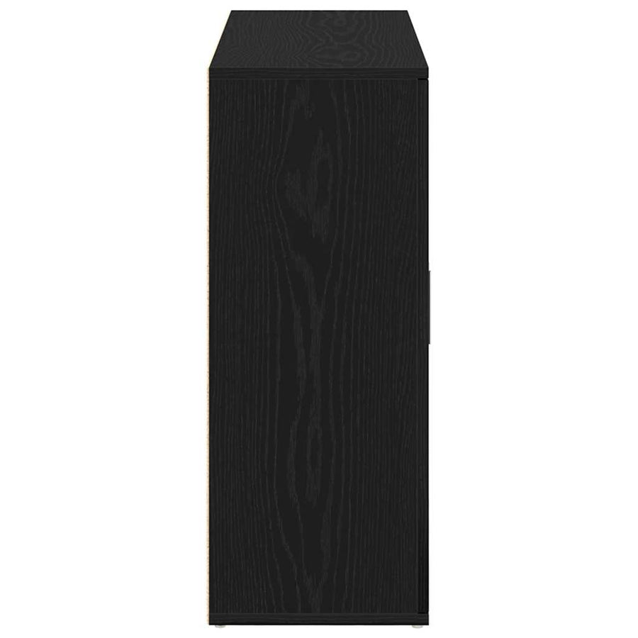 Dressoir 91x29,5x75 cm spaanplaat zwart eikenkleurig