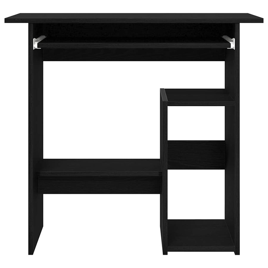 Bureau 80x45x74 cm spaanplaat zwart eikenkleurig