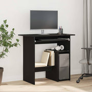 Bureau 80x45x74 cm spaanplaat zwart eiken