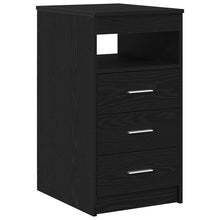 Ladekast 40x50x76 cm bewerkt hout zwart eikenkleurig