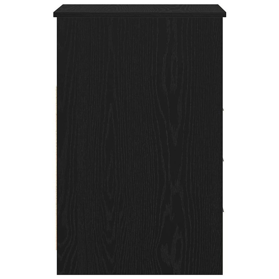 Ladekast 40x50x76 cm bewerkt hout zwart eikenkleurig