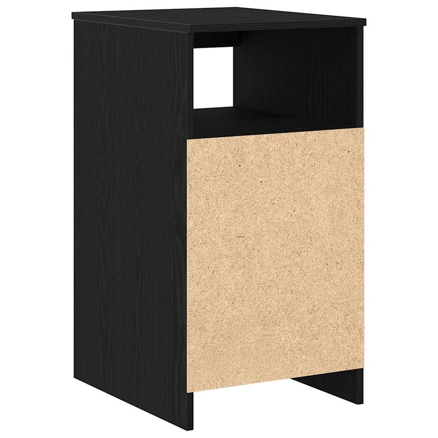 Ladekast 40x50x76 cm bewerkt hout zwart eikenkleurig