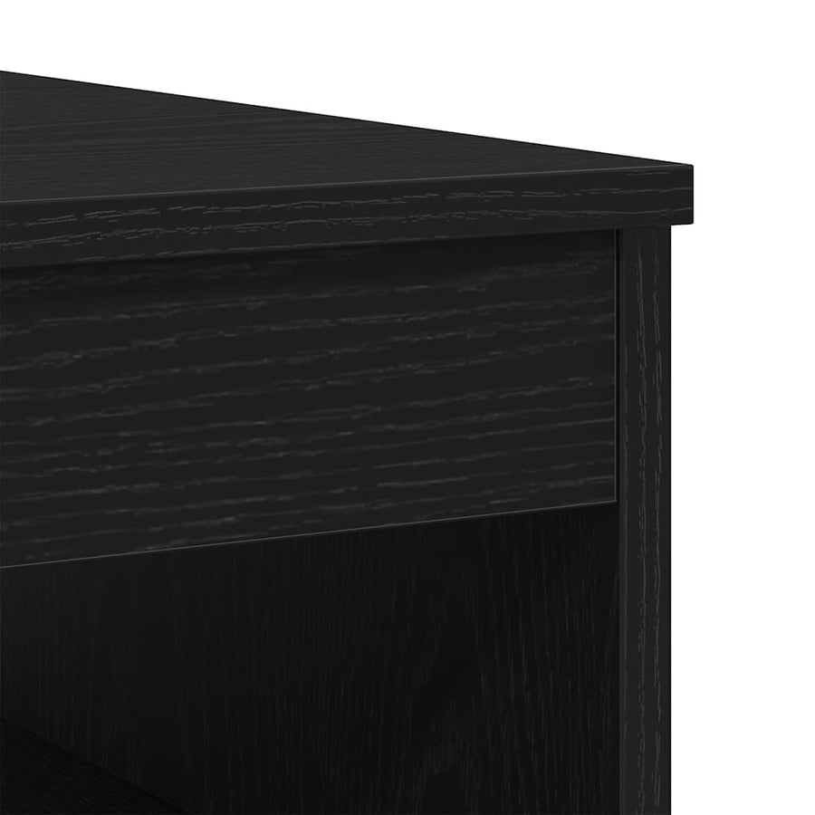 Ladekast 40x50x76 cm bewerkt hout zwart eikenkleurig