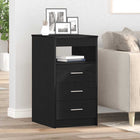 Chest of drawers 40x50x76 cm treated wood black oak look
