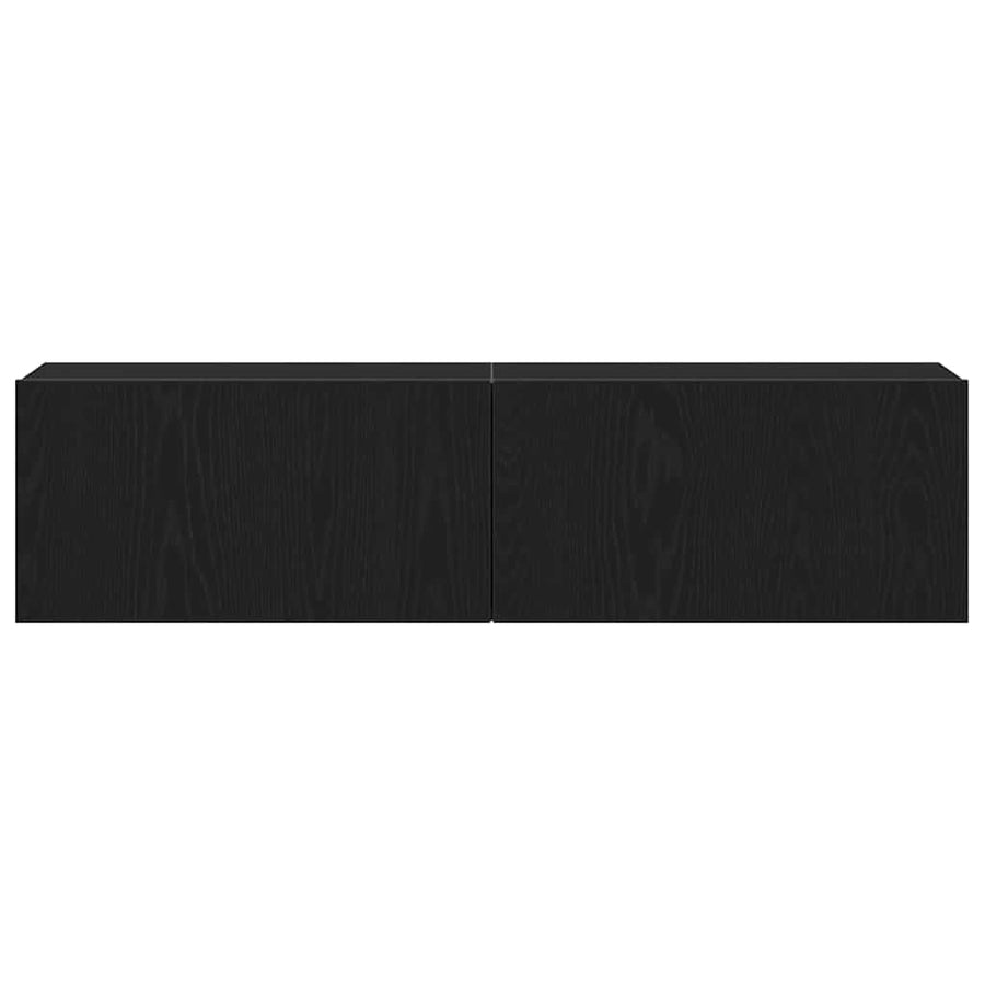 Tv-meubel 120x30x30,5 cm spaanplaat zwart eikenkleurig
