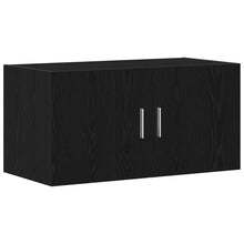 Wandkast 80x39x40 cm spaanplaat zwart eikenkleurig