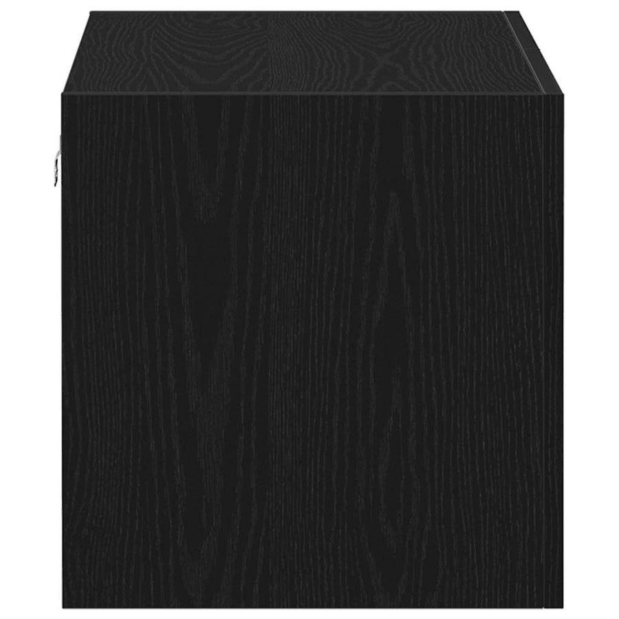 Wandkast 80x39x40 cm spaanplaat zwart eikenkleurig
