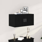Wall cabinet 80x39x40 cm chipboard black oak colour