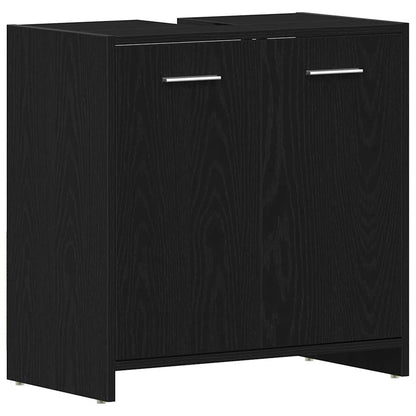 Wastafelmeubel 60X33X60 Cm Spaanplaat Kleurig Zwart eiken