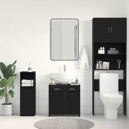 Wastafelmeubel 60X33X60 Cm Spaanplaat Kleurig Zwart eiken