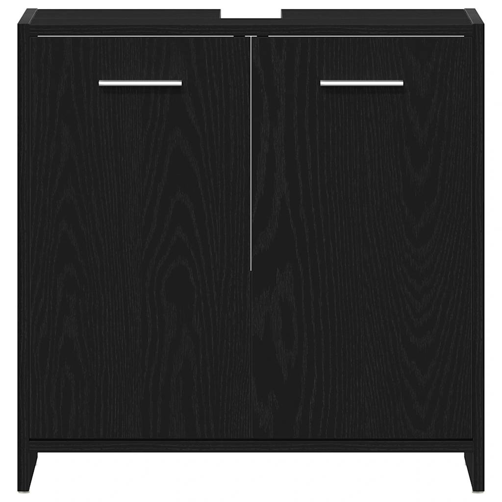 Wastafelmeubel 60X33X60 Cm Spaanplaat Kleurig Zwart eiken