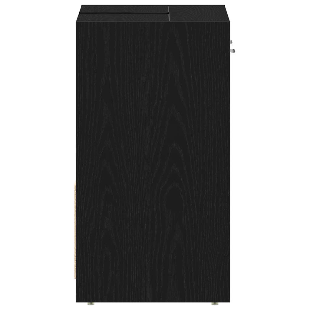 Wastafelmeubel 60X33X60 Cm Spaanplaat Kleurig Zwart eiken