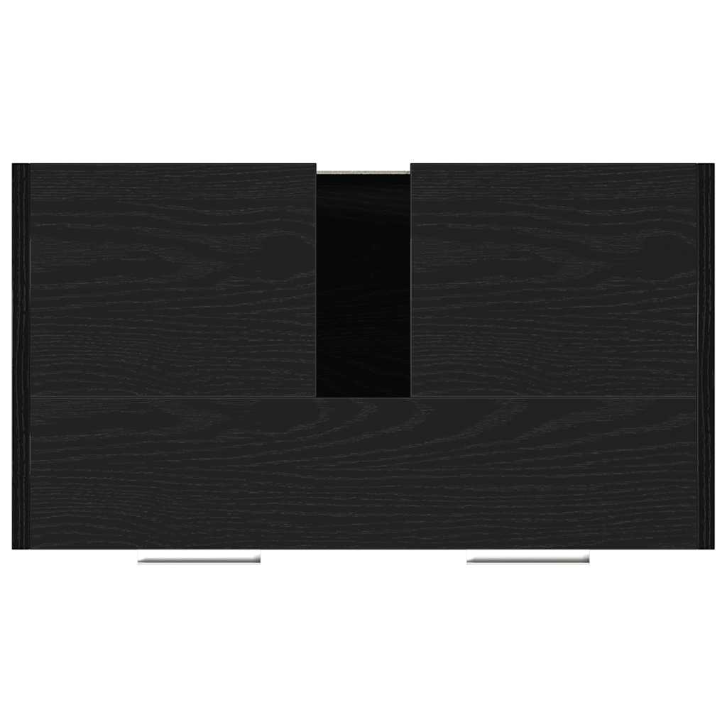 Wastafelmeubel 60X33X60 Cm Spaanplaat Kleurig Zwart eiken