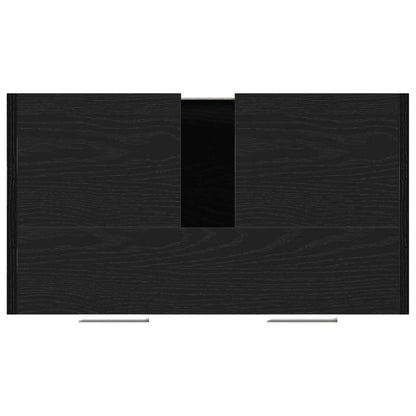 Wastafelmeubel 60X33X60 Cm Spaanplaat Kleurig Zwart eiken