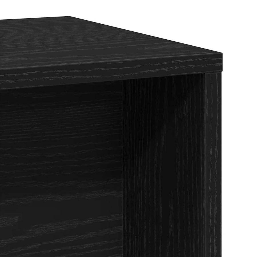 Salontafels 2 st bewerkt hout zwart eikenkleur
