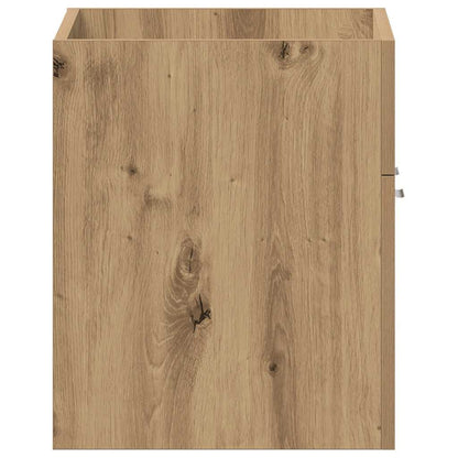 Wastafelkast 60x38,5x46 cm bewerkt hout artisanaal eikenkleur