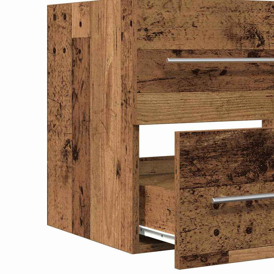 Wastafelmeubel 60x38,5x48 cm spaanplaat oud hout