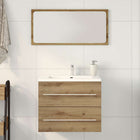 Washbasin cabinet 60x38.5x48 cm chipboard crafted oak colour