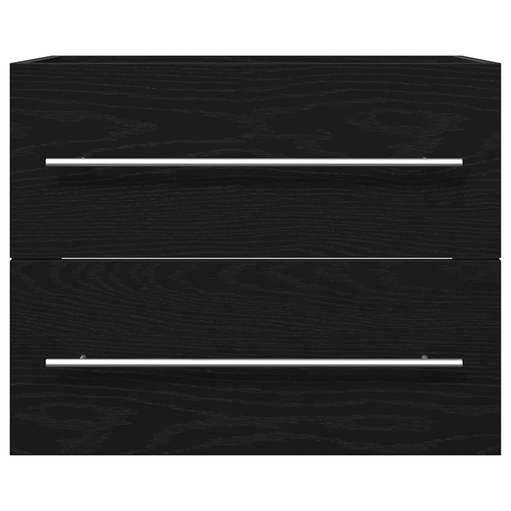 Wastafelkast 60x38,5x48 cm spaanplaat zwart eikenkleurig