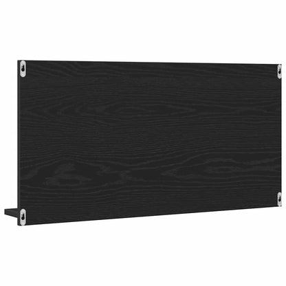 Badkamerspiegelkast 90x11x45 cm bewerkt hout zwart eikenkleurig