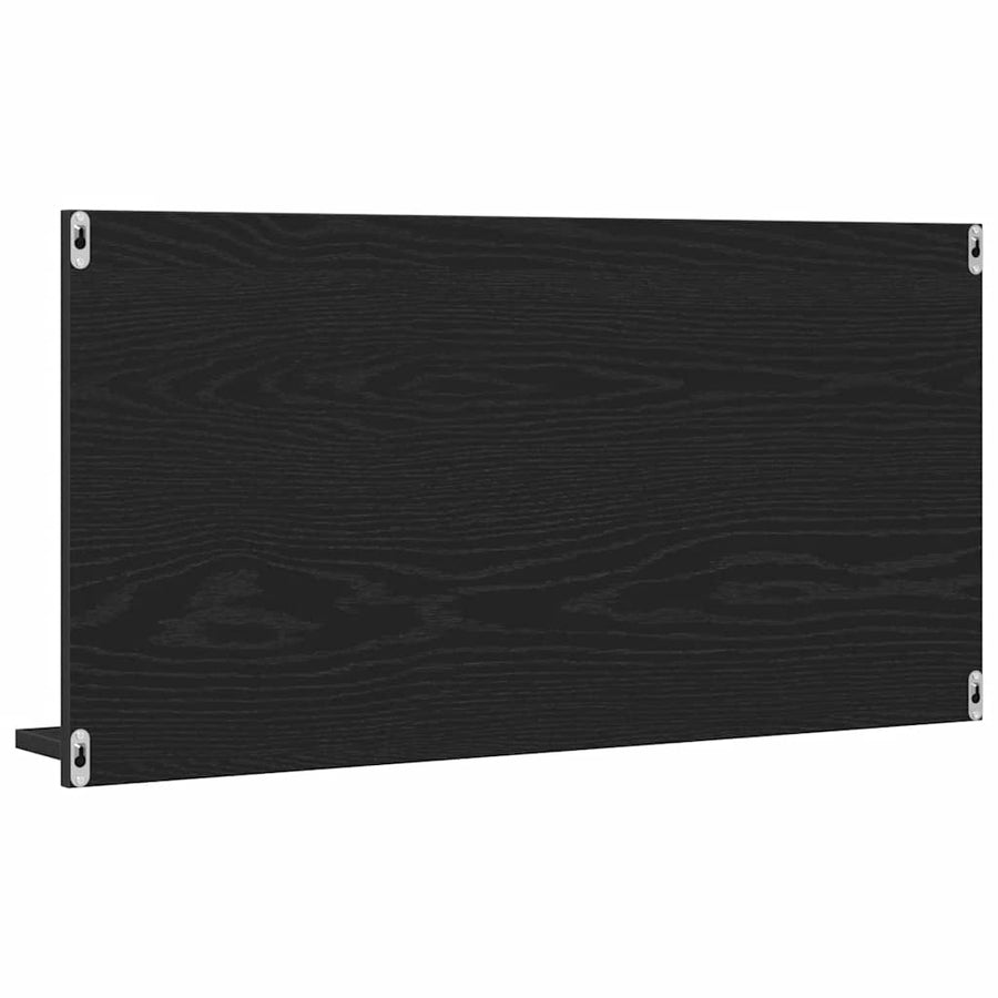 Badkamerspiegelkast 90x11x45 cm bewerkt hout zwart eikenkleurig