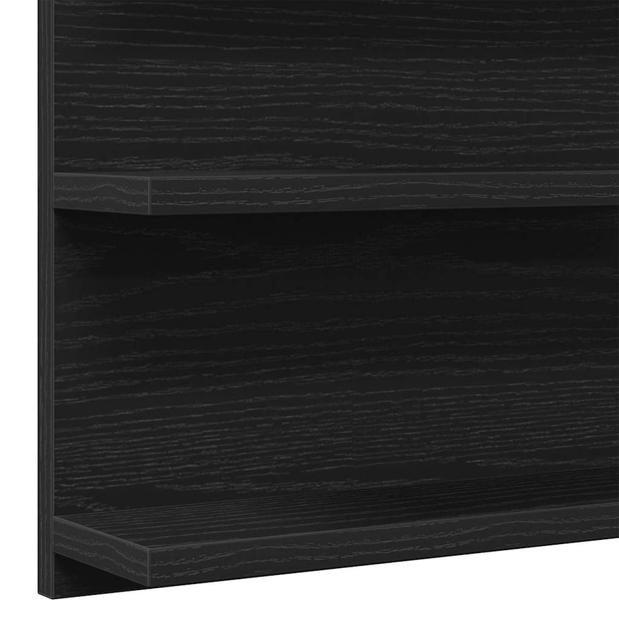 Badkamerspiegelkast 90x11x45 cm bewerkt hout zwart eikenkleurig