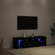Tv-meubel 140x36,5x40 cm bewerkt hout zwart eiken