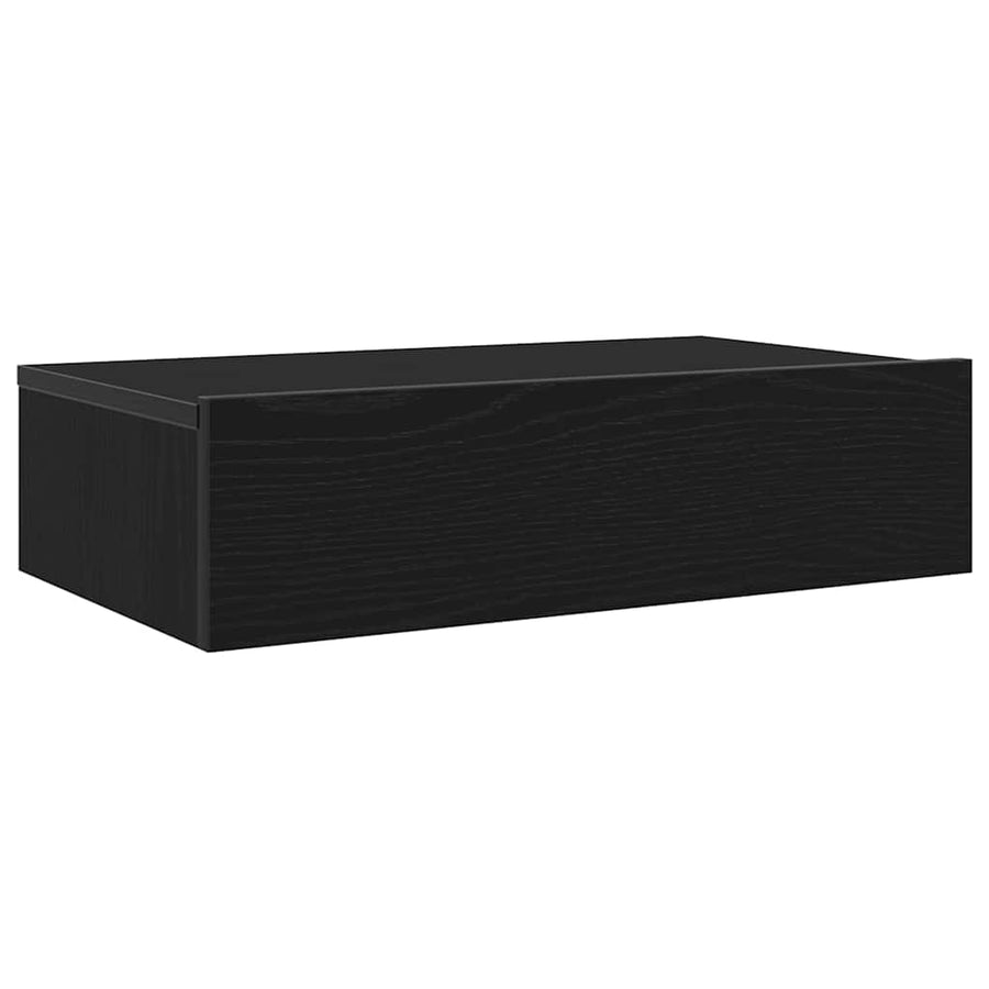 Tv-meubel met LED-verlichting 60x35x15,5 cm zwart eikenkleurig