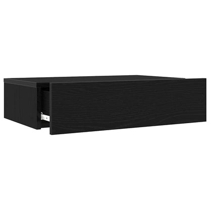 Tv-meubel met LED-verlichting 60x35x15,5 cm zwart eikenkleurig