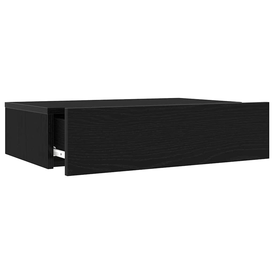 Tv-meubel met LED-verlichting 60x35x15,5 cm zwart eikenkleurig