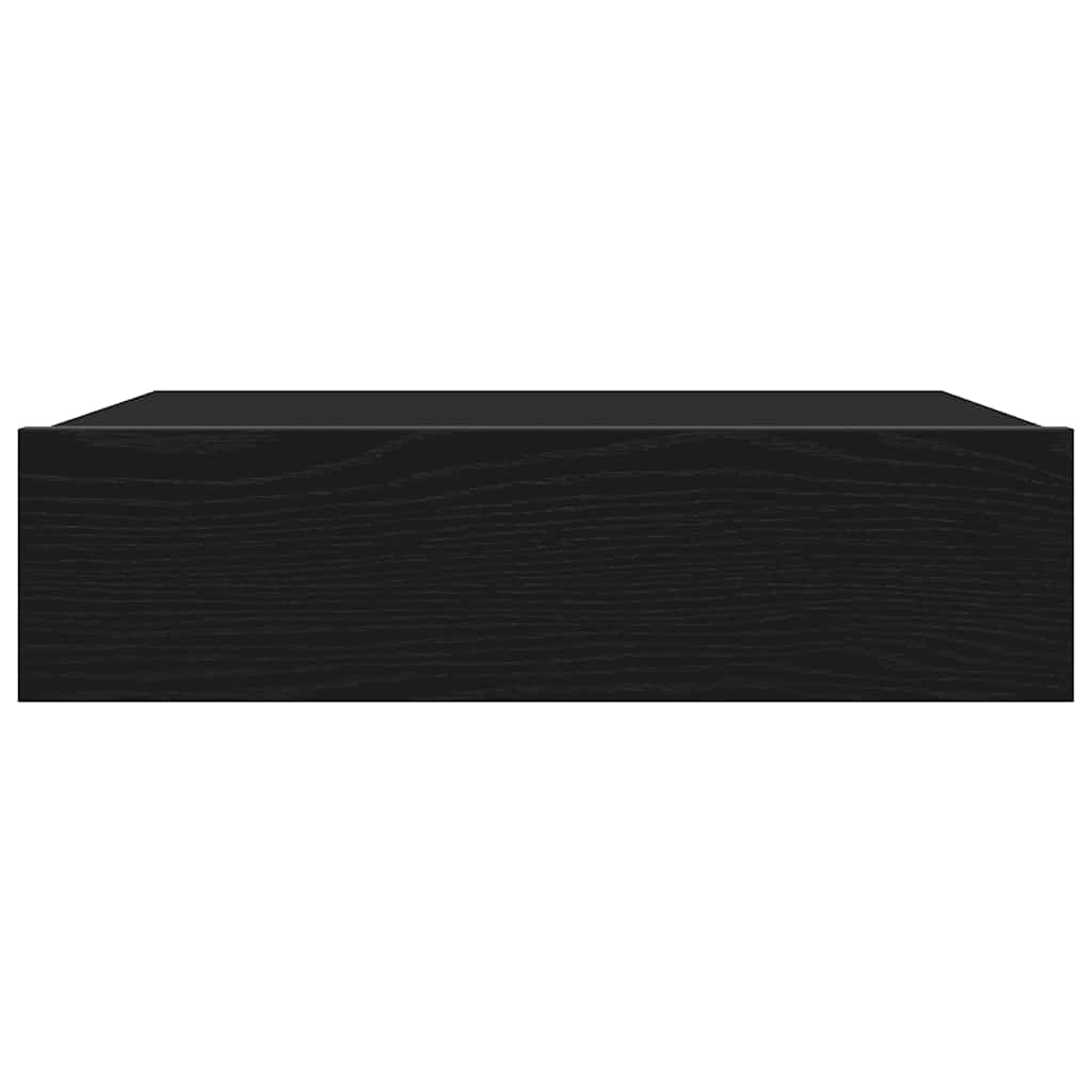Tv-meubel met LED-verlichting 60x35x15,5 cm zwart eikenkleurig