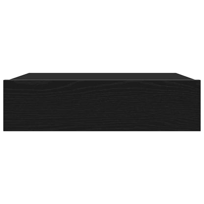 Tv-meubel met LED-verlichting 60x35x15,5 cm zwart eikenkleurig