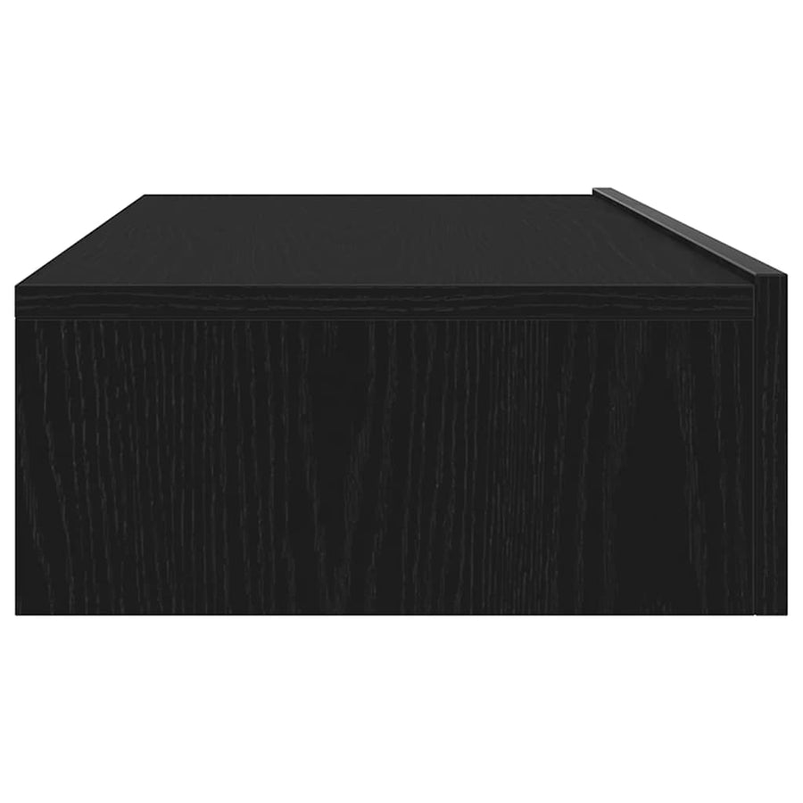 Tv-meubel met LED-verlichting 60x35x15,5 cm zwart eikenkleurig