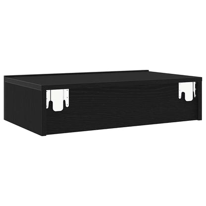 Tv-meubel met LED-verlichting 60x35x15,5 cm zwart eikenkleurig