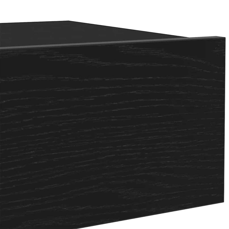 Tv-meubel met LED-verlichting 60x35x15,5 cm zwart eikenkleurig