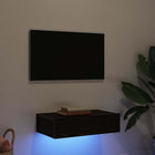 Tv-meubel 60x35x15,5 cm zwart eikenkleurig met led